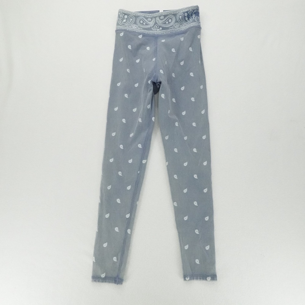 Revolve Adam Selman Leggings Womens XS Blue Paisley High Rise Bandana Yoga